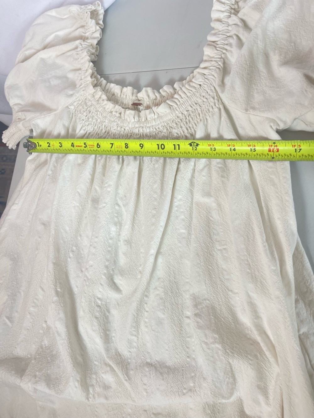 Free People Off-Shoulder Mini Dress in Ivory - Picture 8 of 16